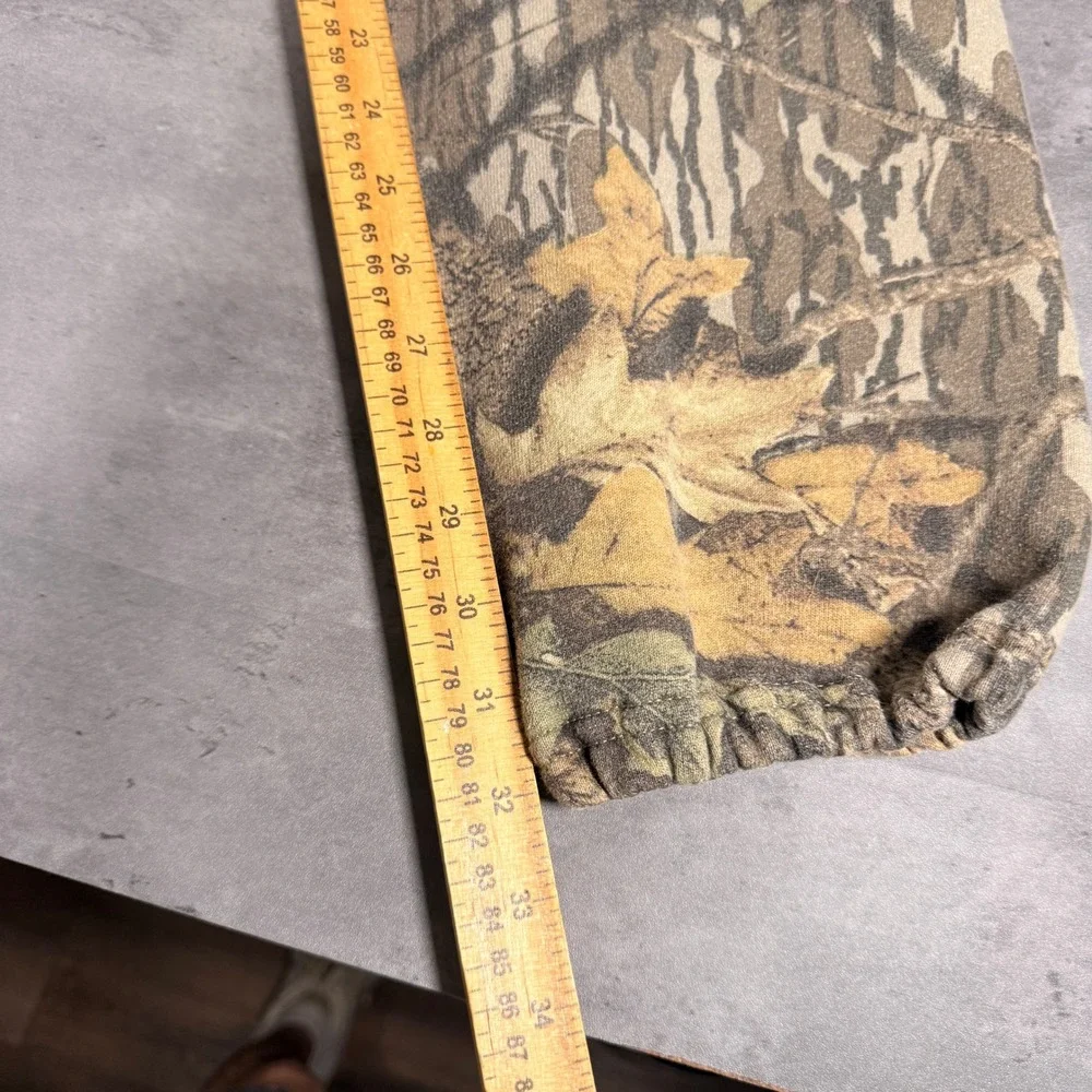 Vintage Jerzees Mossy Oak Camo Leaf Print Sweatpants in Olive and Tan